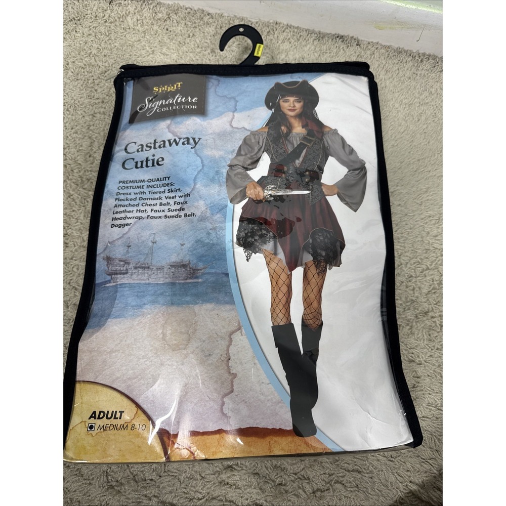 Castaway Cutie Pirate Costume Spirit Signature Collection Women's M Halloween